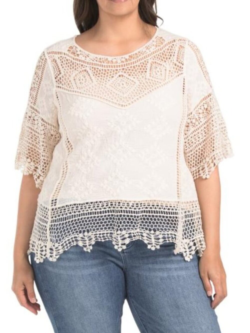 LIV LOS ANGELES Plus Crochet Top